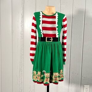 *Holiday Girl’s Christmas Long Sleeve Sweater Dress Sz M